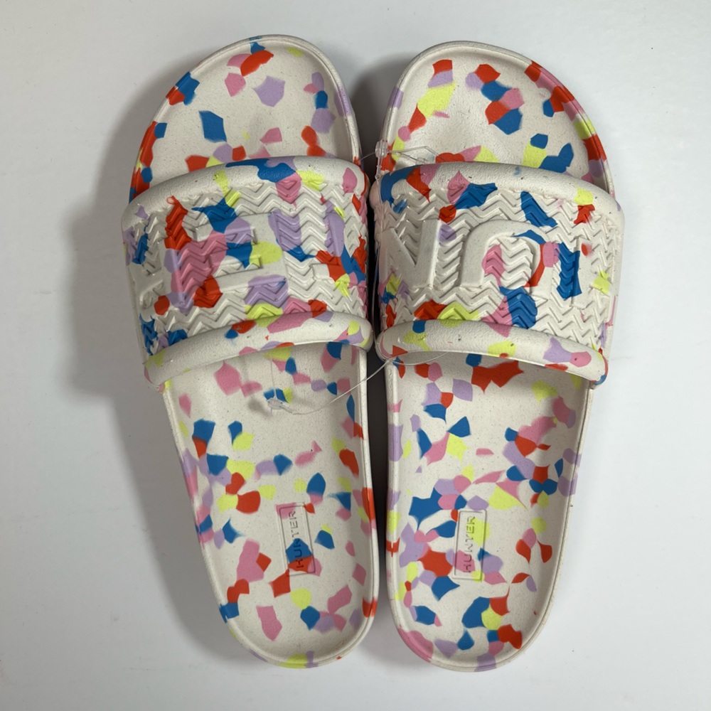 Hunter Women's Bloom Algae Marble Slide Sandals